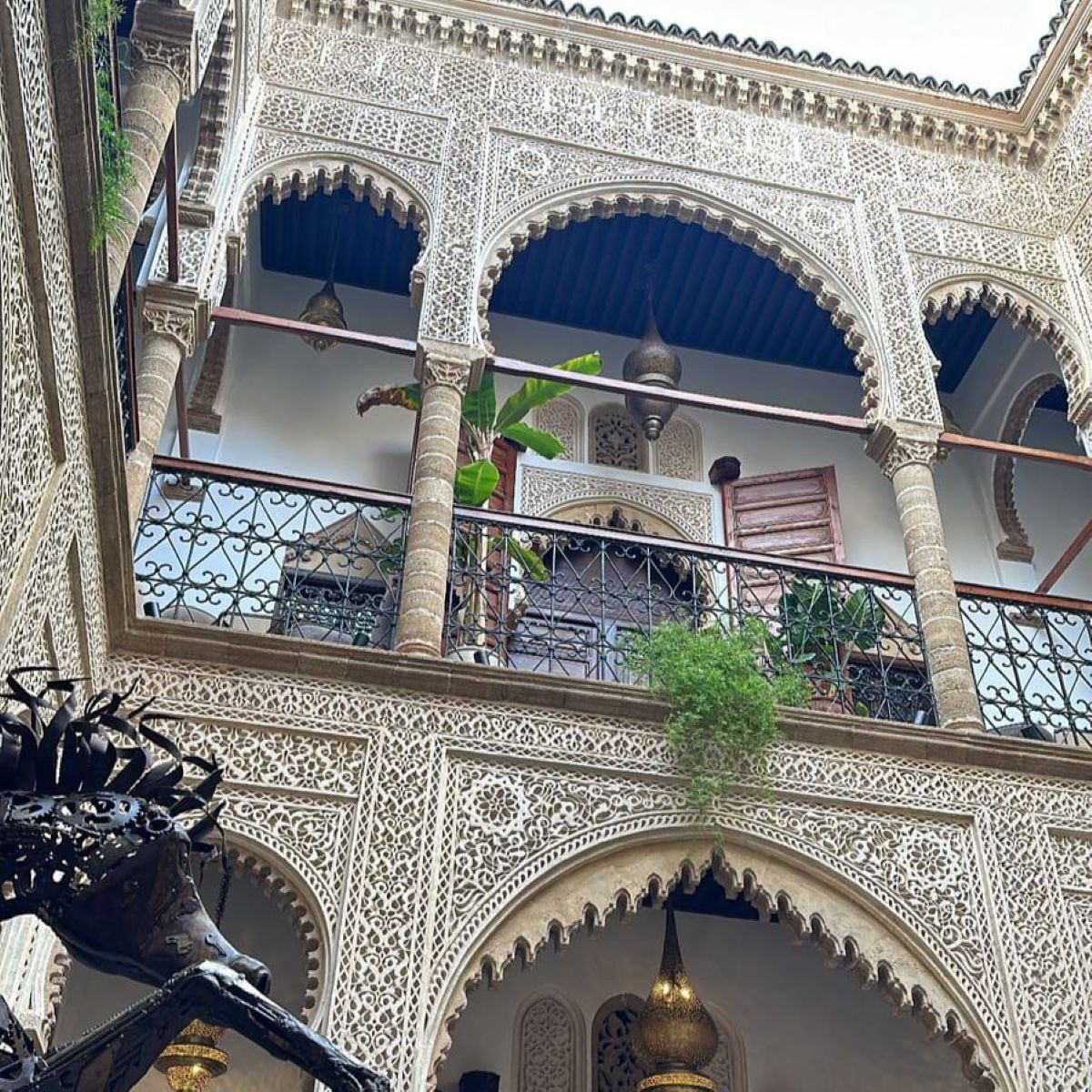 Intérieur dan un riad à Rabat au Maroc