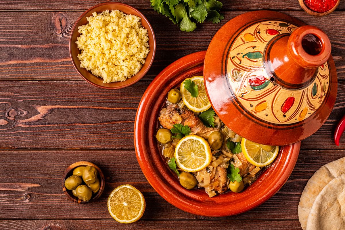 Tajine poulet citron et olives