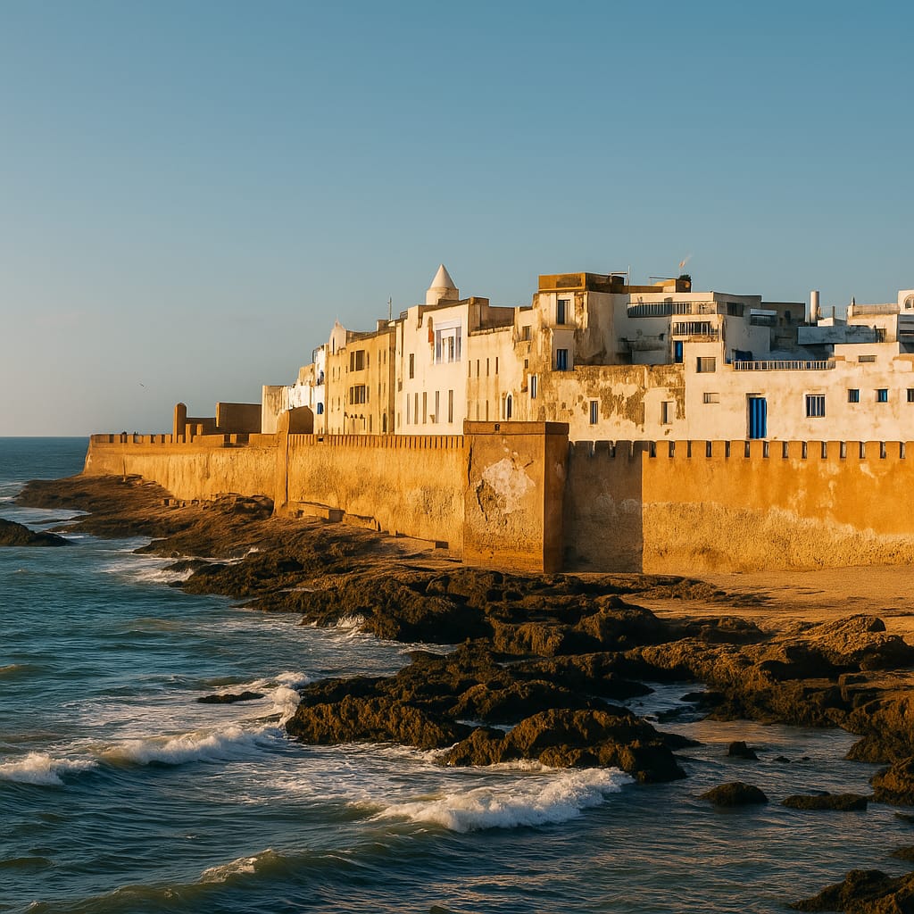 Remparts d'Essaouira face à l'Océan Atlantique