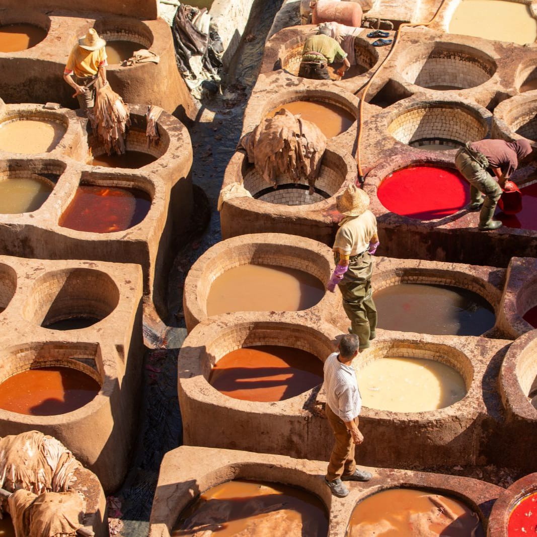 Historique tanneries chouara à Fès au Maroc
